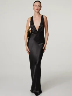 Abendkleid aus fliessendem Satin