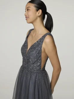 Abendkleid mit Strasssteinen