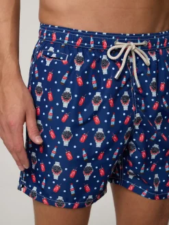 Badeshorts WATCH RED COLA