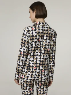 Blazer mit Allover-Print