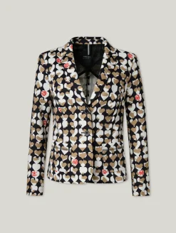 Blazer mit Allover-Print