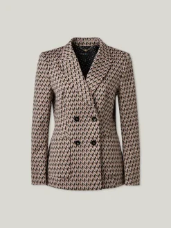Blazer mit Allover-Print