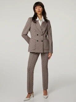 Blazer mit Allover-Print