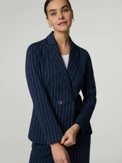 Blazer mit Nadelstreifen