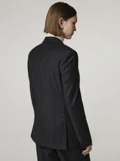 Blazer mit Nadelstreifen im Slim Fit