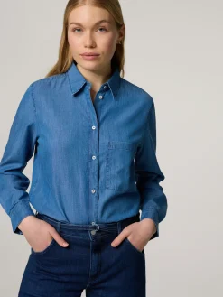 Bluse aus Denim