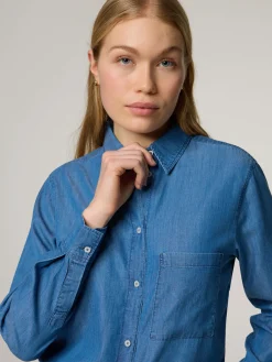 Bluse aus Denim