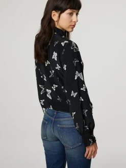 Bluse aus Seide mit Print