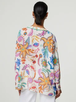 Bluse aus Seiden-Mix