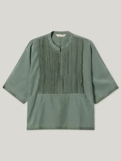 Bluse aus Viskose mit Biesen