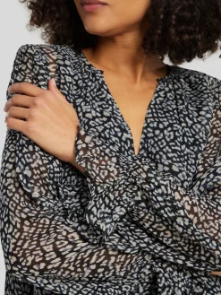 Bluse mit Allover-Print