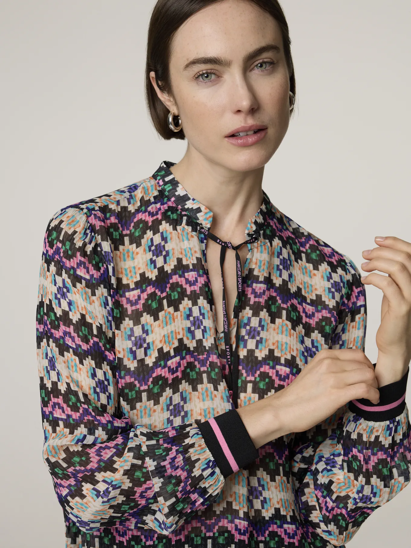 Bluse mit Allover-Print