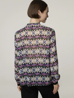 Bluse mit Allover-Print