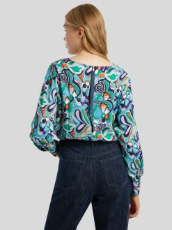 Bluse mit Allover-Print