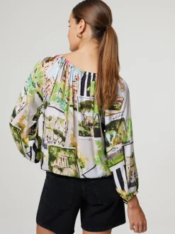 Bluse mit Allover-Print