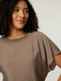 Bluse mit Knitteroptik