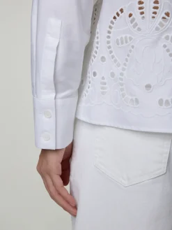 Bluse mit Lochspitze