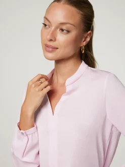 Bluse mit Stehkragen