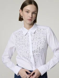 Bluse mit Strasssteinen