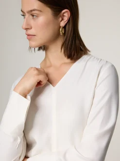 Bluse mit V-Ausschnitt