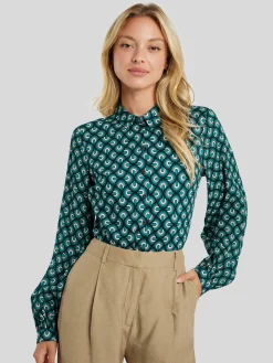 Blusenhemd mit Allover-Print PIA