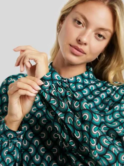 Blusenhemd mit Allover-Print PIA