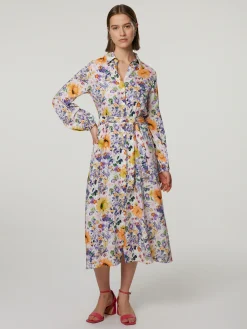 Blusenkleid mit Leinen