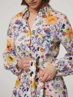 Blusenkleid mit Leinen