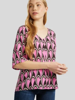 Blusenshirt mit Herz-Print