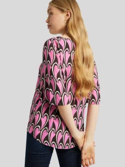 Blusenshirt mit Herz-Print