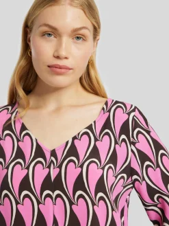 Blusenshirt mit Herz-Print