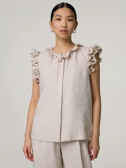 Blusentop aus Leinen