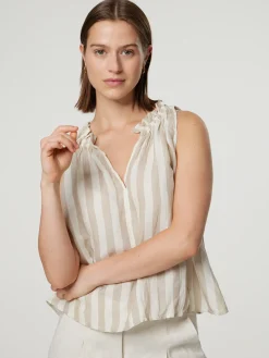 Blusentop mit Leinen