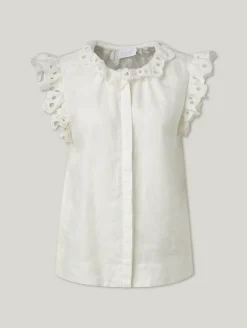 Blusentop mit Lochstickerei
