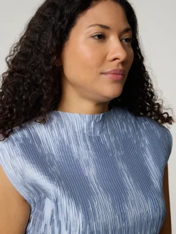 Blusentop mit Plissee