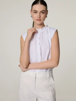 Blusentop mit Rüschen