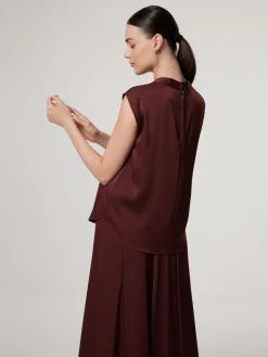 Blusentop mit Stehkragen