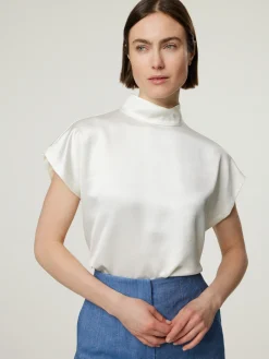 Blusentop mit Stehkragen CANELI