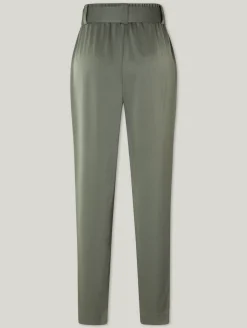 Bundfaltenhose aus Satin