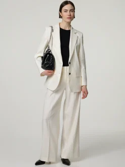 Bundfaltenhose mit Leinen HALATI