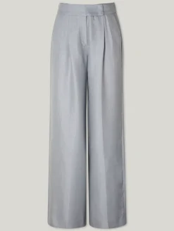 Bundfaltenhose mit Leinen