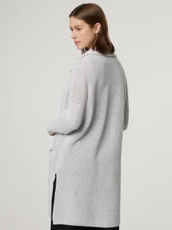 Cardigan mit Lochstickerei