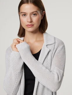 Cardigan mit Lochstickerei