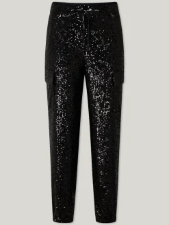 Cargohose mit Pailletten