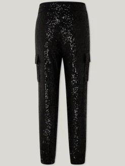 Cargohose mit Pailletten