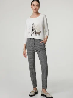 Chino mit Hahnentritt TURN UP