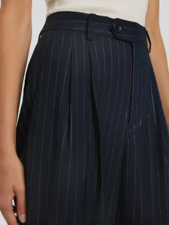 Culotte mit Nadelstreifen