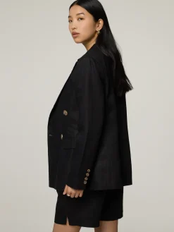 Doppelreihiger Blazer aus Leinen