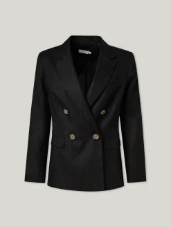 Doppelreihiger Blazer aus Leinen