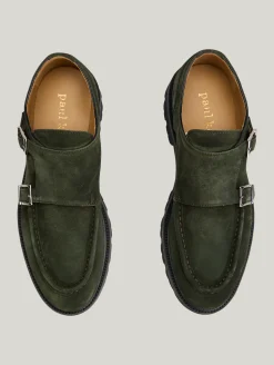 Double Monk aus Veloursleder